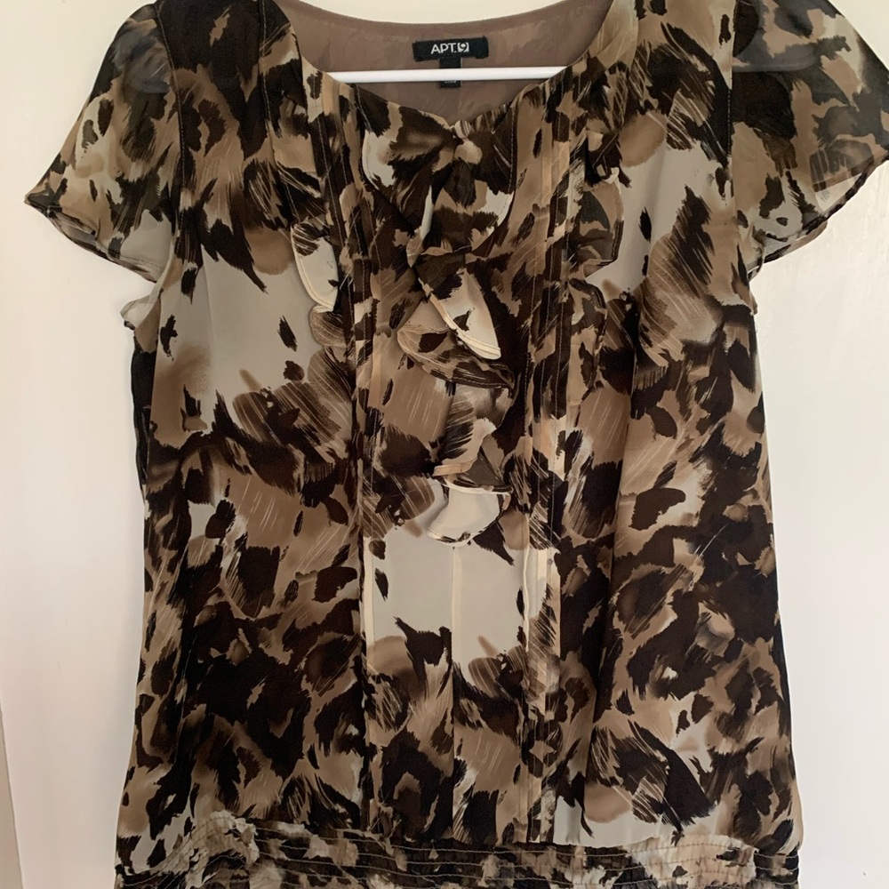 Apt 9 fall blouse in taupes and browns
